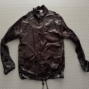 Ebbets Field Flannels Black Satin Mavericks Jacket